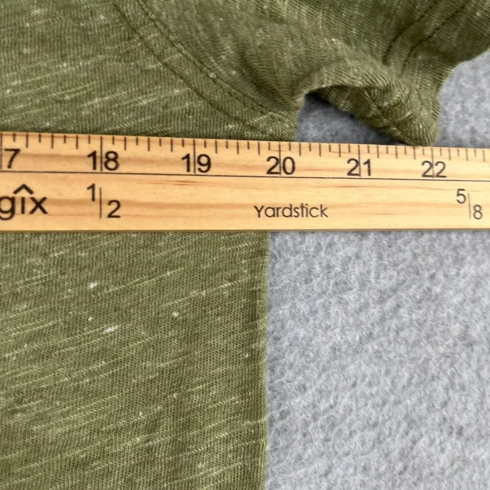 Lucky Brand Shirt Medium Green Heather Casual Button Up Short Sleeve Mens